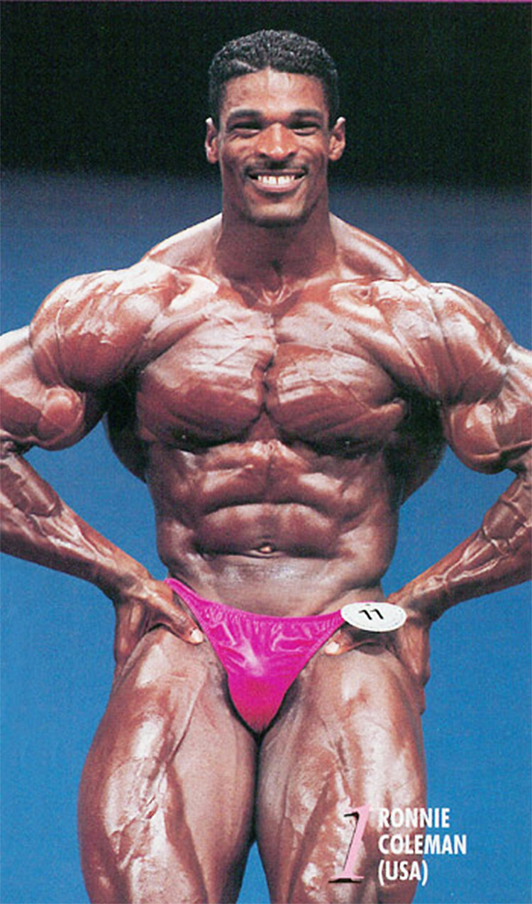 What was Ronnie Coleman's weight in his prime?