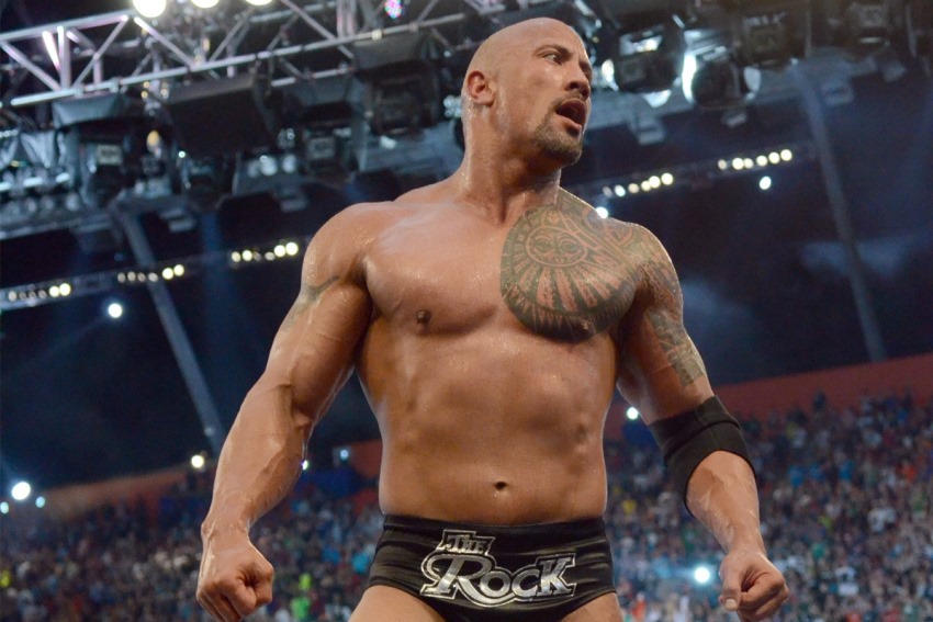 Dwayne Johnson The Rock in the wrestling ring