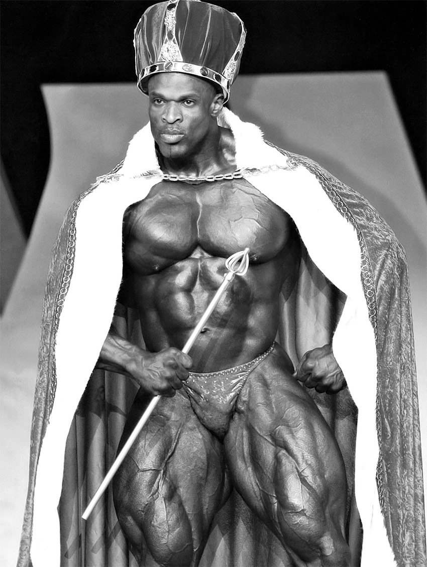 ronnie coleman - ronnie coleman posing for bodybuilding contest / myLot