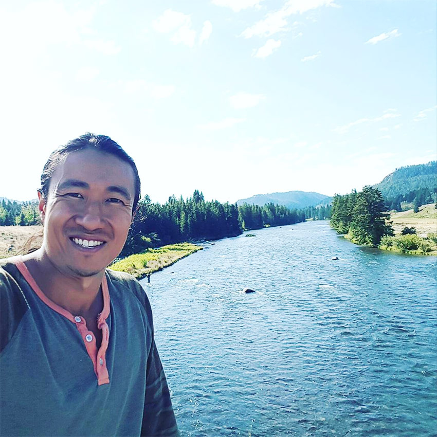 Mike Chang enjoying his travels after leaving his career in fitness behind.