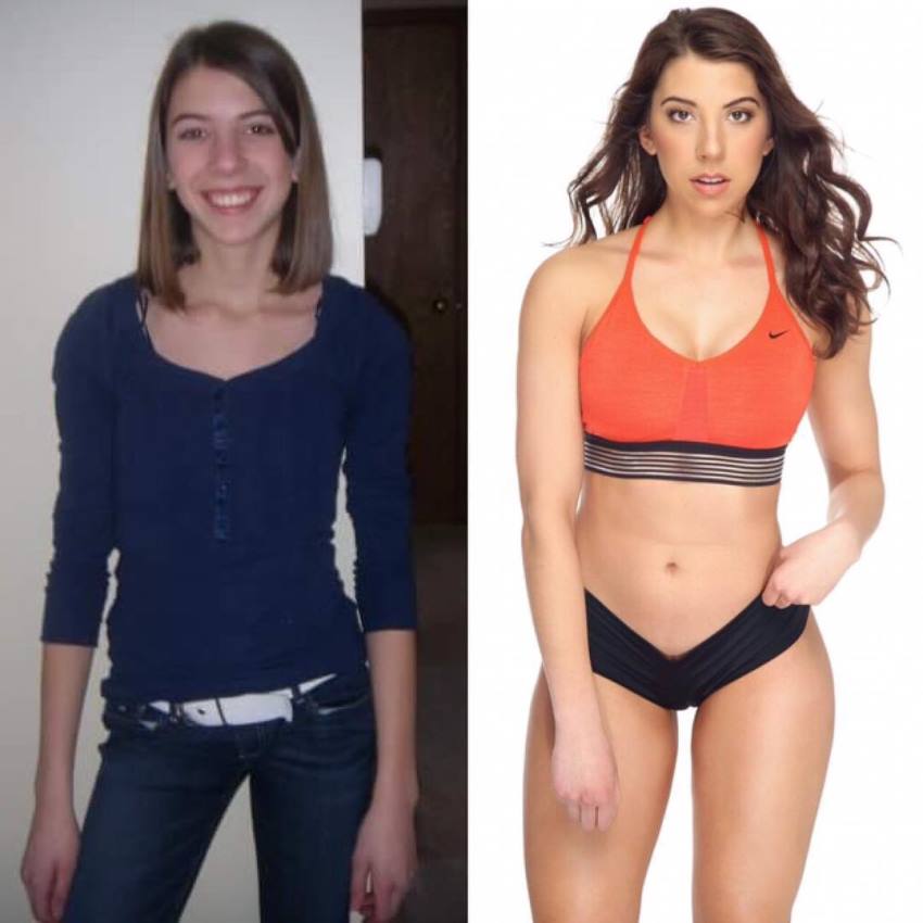 Briana Therese's transformation from skinny and out-of-shape teenager to a fit and curvy model.