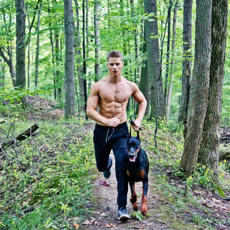 jay zuccato with dog