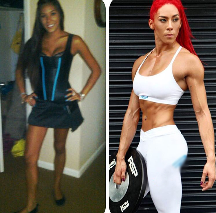 Hannah Eden's transformation from a girl with an average looking body to a stunning fit model