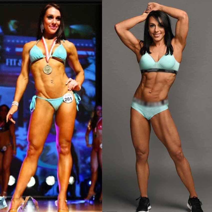 Alyssa Michelle Agostini transformation from a fit bikini body on the stage to even better physique