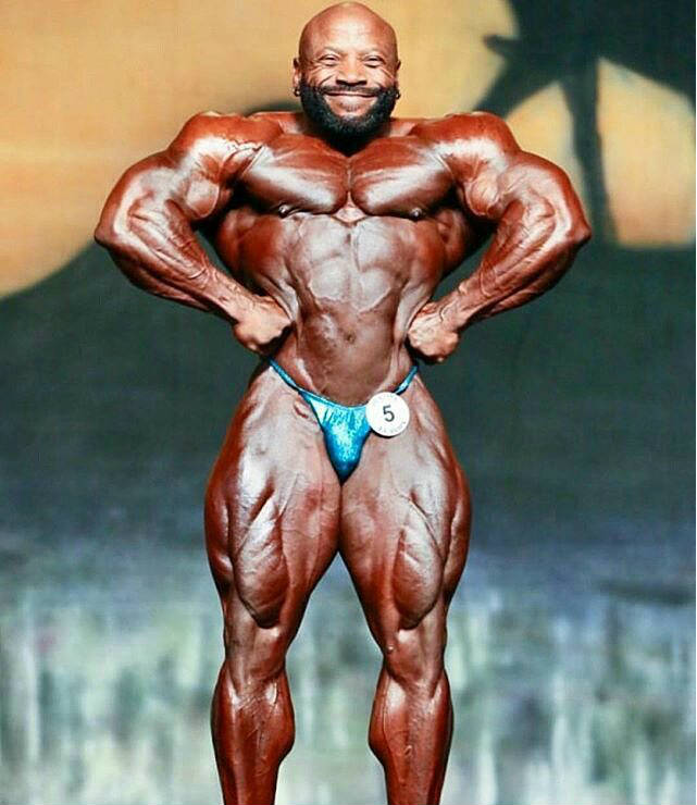 Charles Dixon posing at a competition