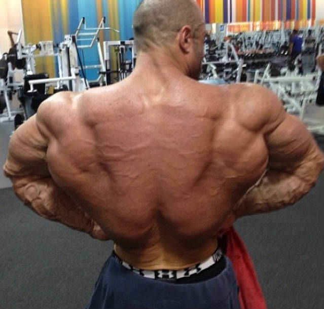 Frank Mcgrath showing his back in the gym