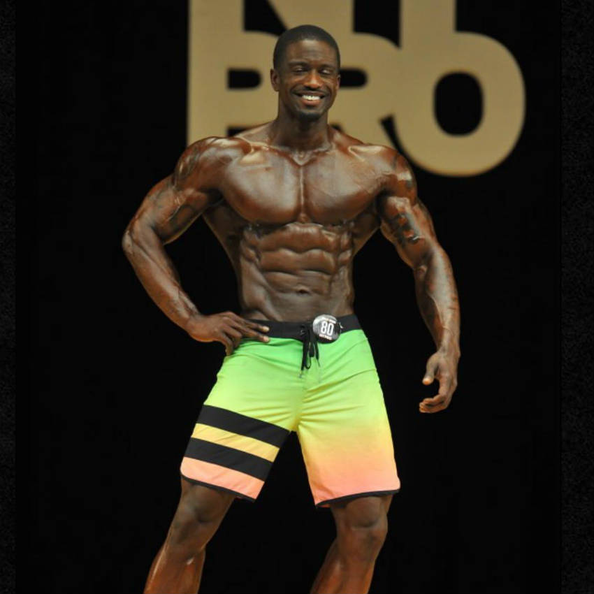 George Brown posing at a competition