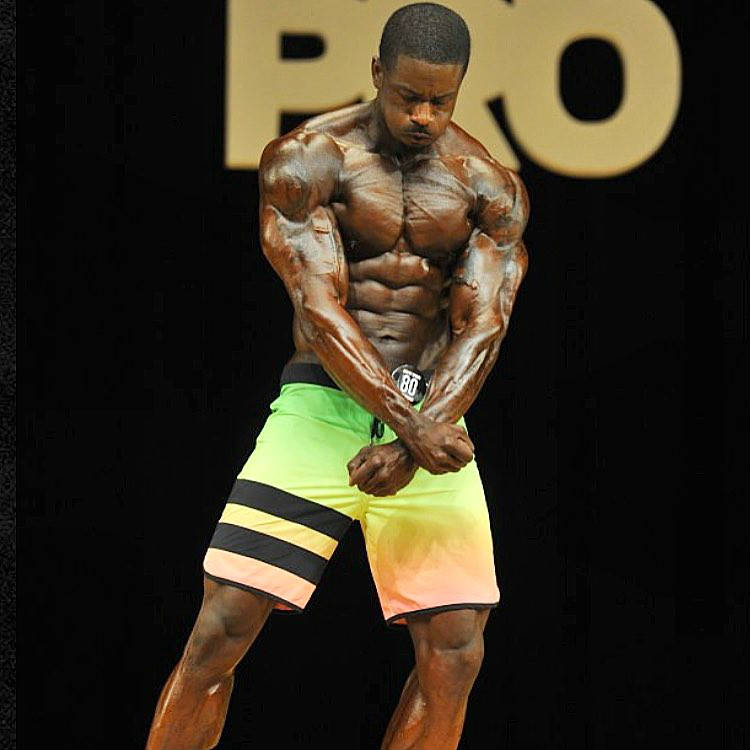 George Brown posing at a competition