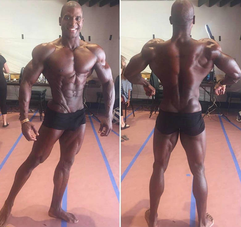 Xavisus Gayden showing his front and back profiles