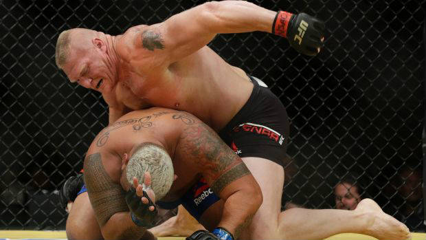 brock lesnar fighting in the UFC