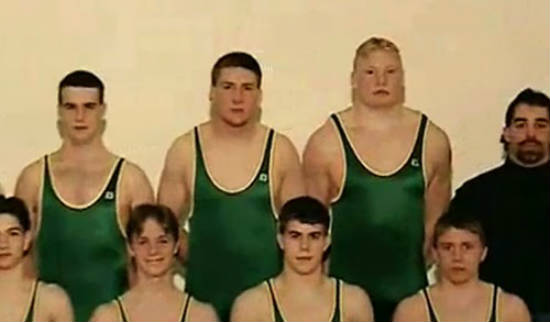 brock lesnar wrestling team in high school