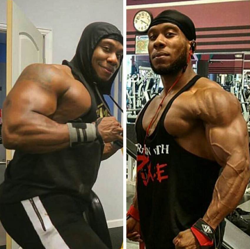 Picture of Chris Jones on bulk on the left, and cut on the right