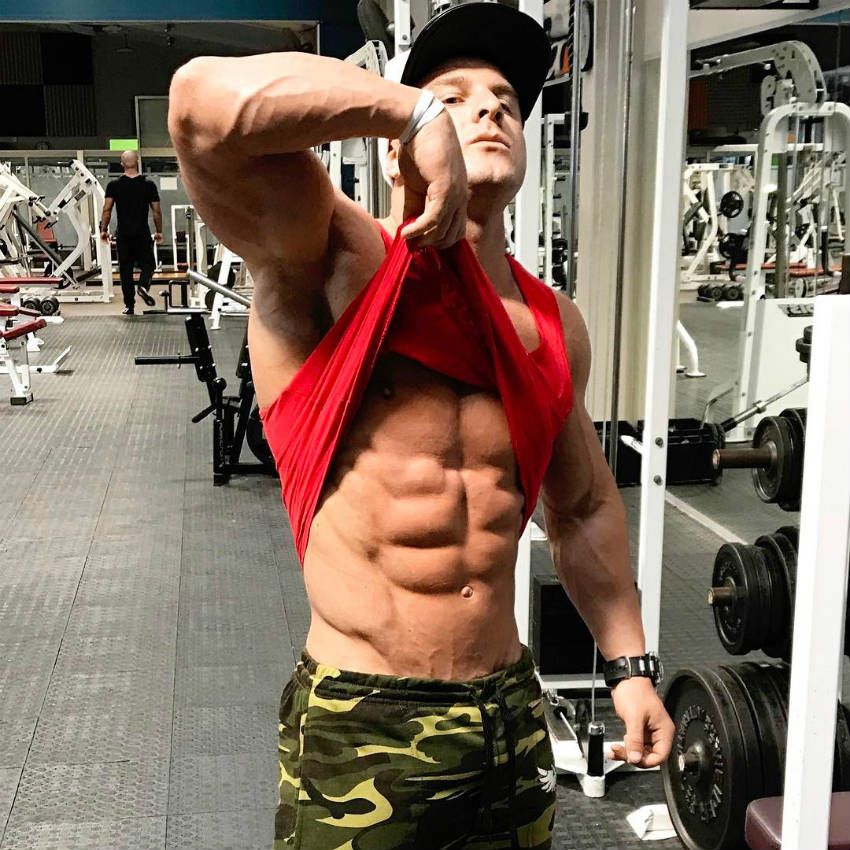 josef rakich showing his abs