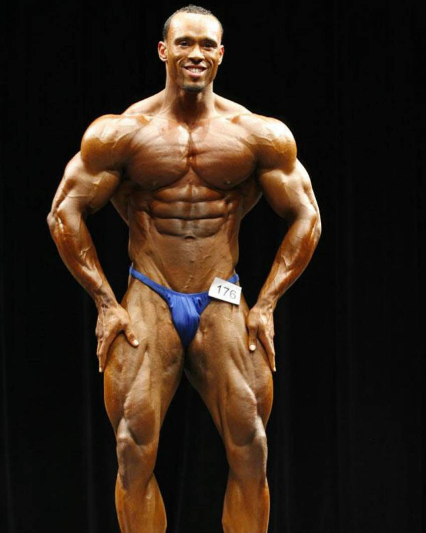 juan morel competing in blue underwear