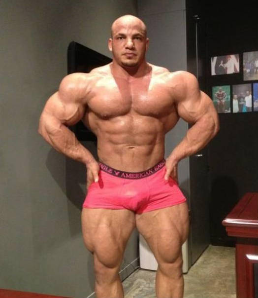 mamdouh elssbiay full body in red shorts