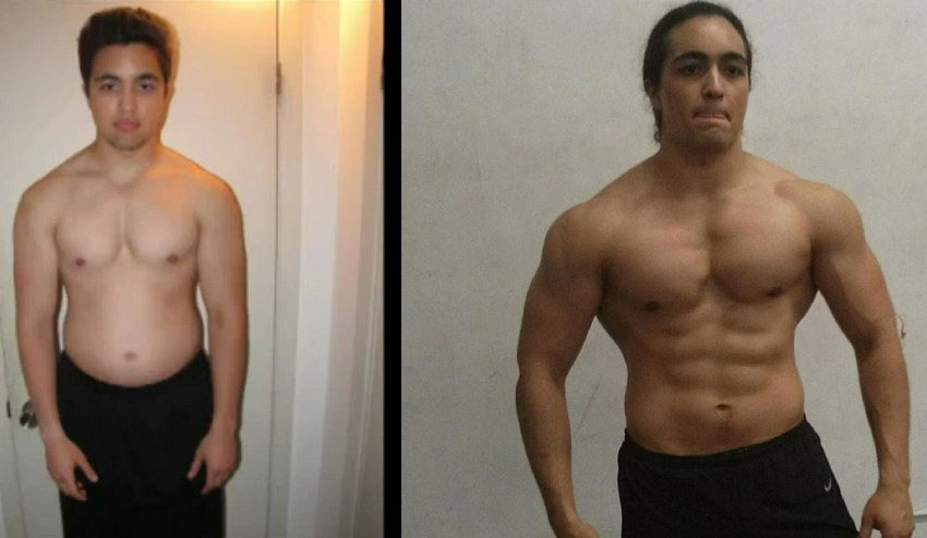 Omar Isuf three years body transformation from excess fat to shredded body