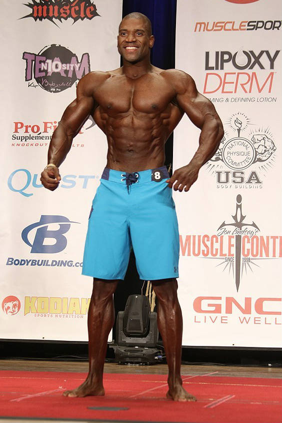 Xavisus Gayden standing at a competition 