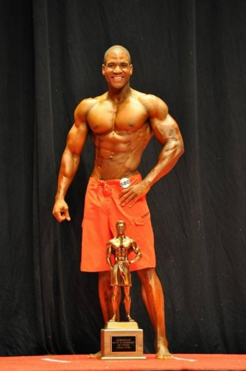 Xavisus Gayden winning 1st place at the 2013 NPC USA Championships