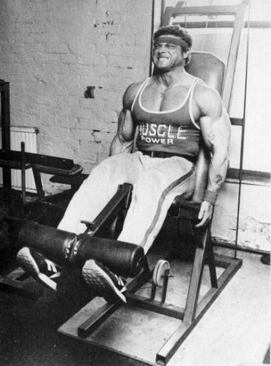 Frank Richards completing a lift on the calf raise machine