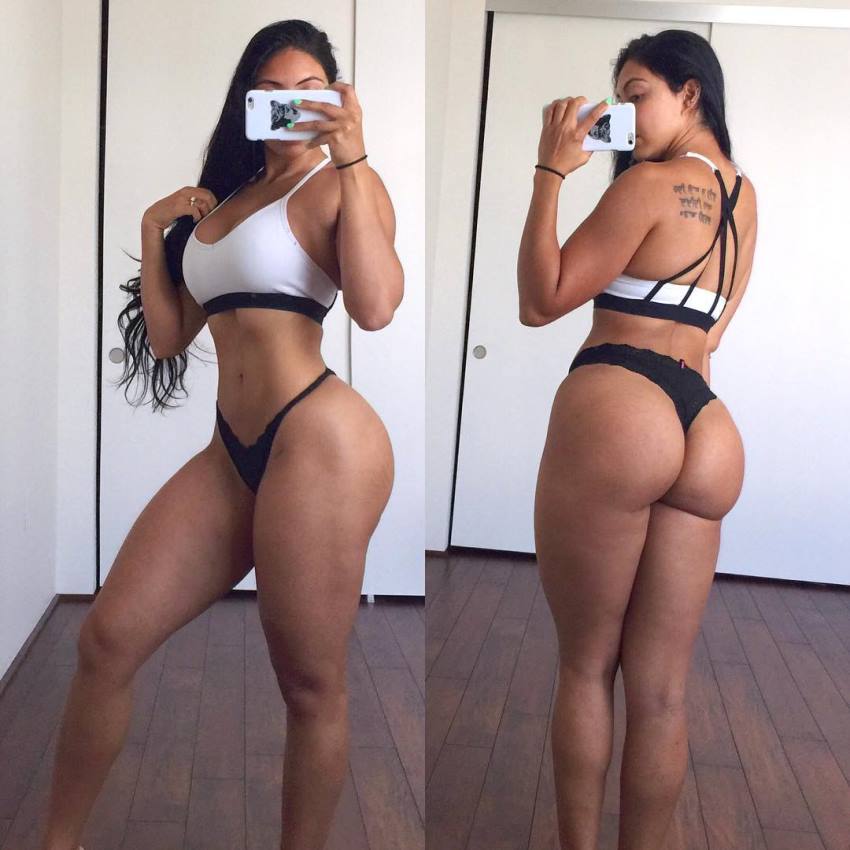 Sumeet Sahni taking a selfie of her fit and toned glutes and legs