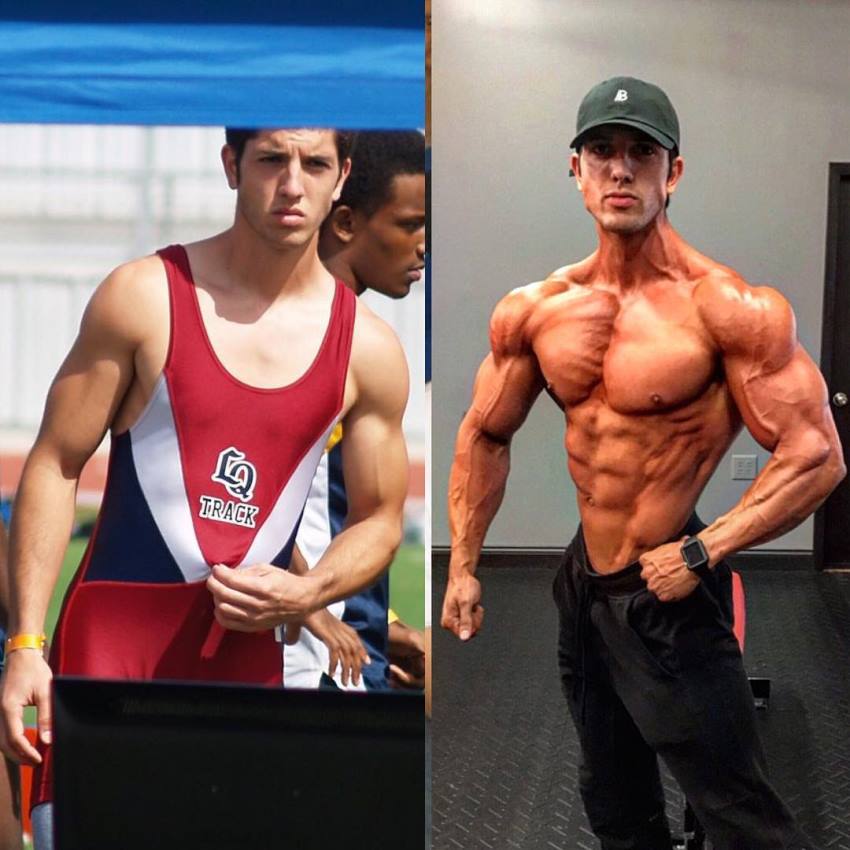 Jonny Bernstein's transformation from fit track runner to ripped and muscular bodybuilder