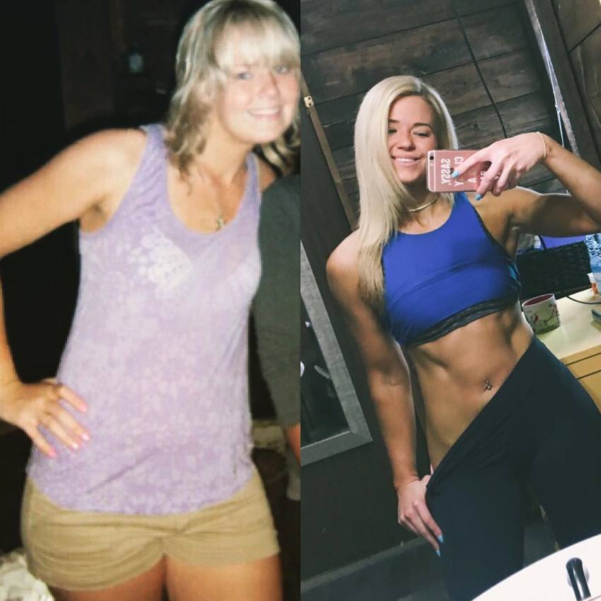 Leeci Knight's transformation from unhealthy looking to fit and healthy