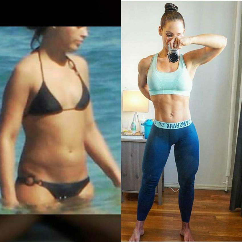 Christina Fjaere's transformation from average looking to extremely fit