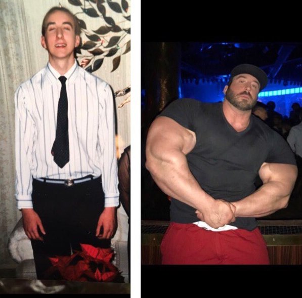 Craig Golias transformation from slim and tall teenager to extremely huge bodybuilder