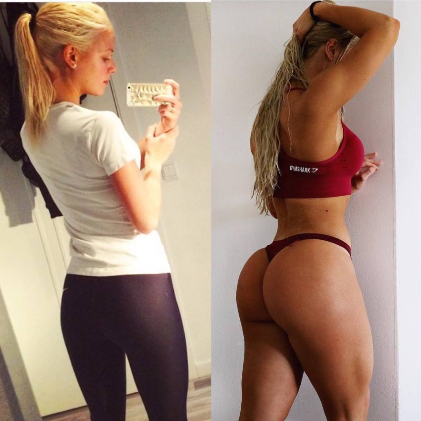 Denice Moberg's transformation from skinny to fit and curvy