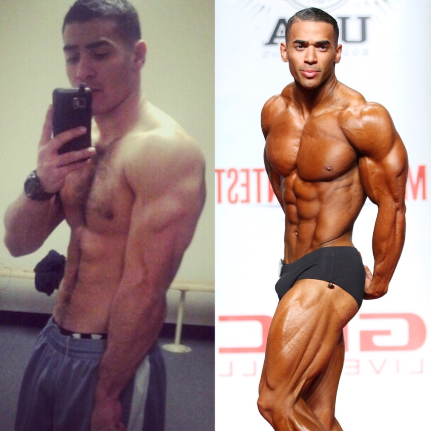 Jamie LeRoyce's transformation from already lean and fit to even more muscular and ripped on the stage