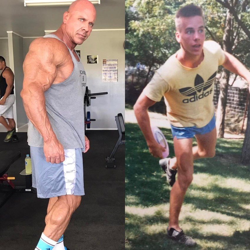 Stan Efferding's transformation from a slim teenager to massive bodybuilder