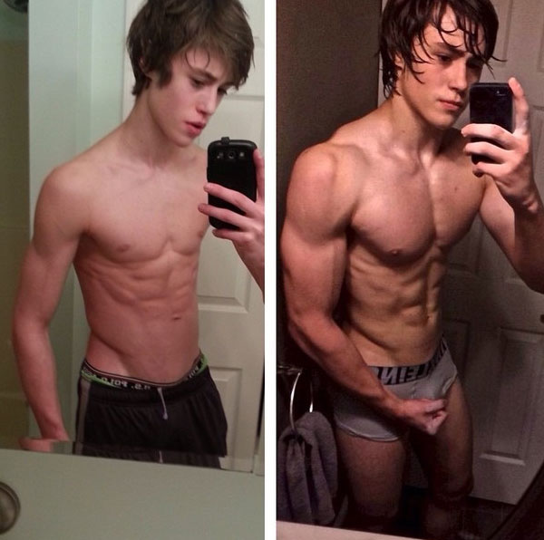 David Laid as a skinny teenager compared to how he looks now.