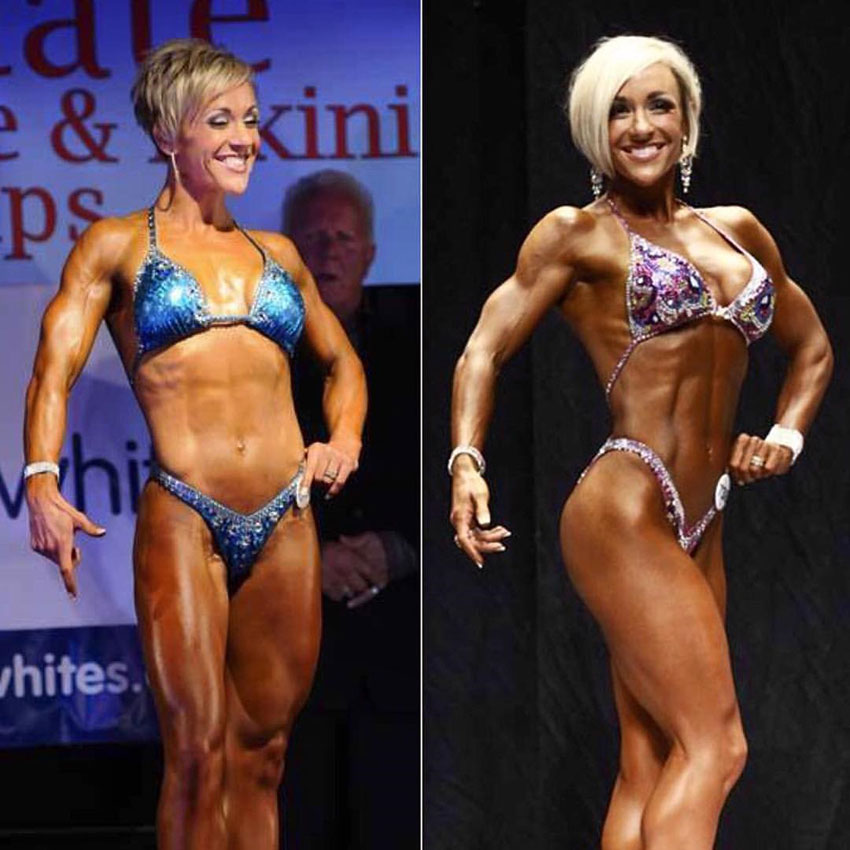 Jessie Hilgenburg at her first competition compared to one of her later ones.
