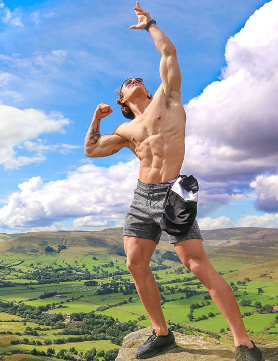 Joe Delaney posing in the Peak District.