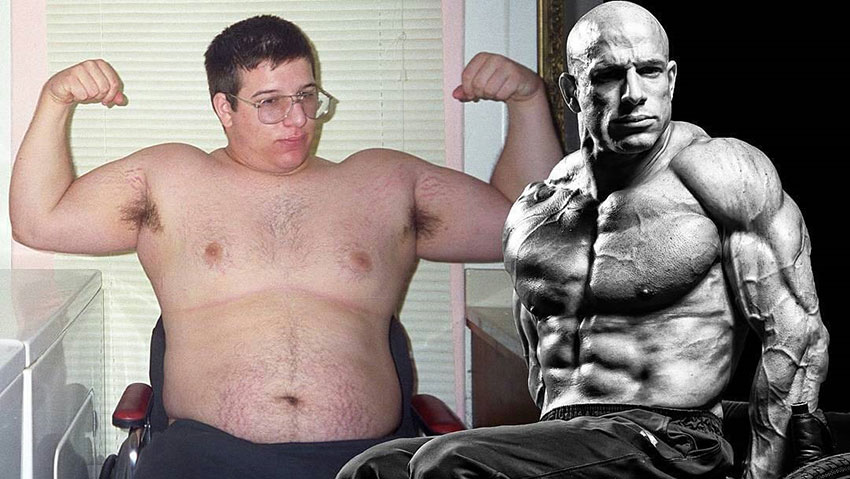 Nick Scott before compared to how he looks now.