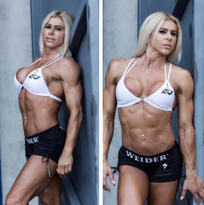 Regiane Da Silva Botthof posing for a photo, looking lean and muscular