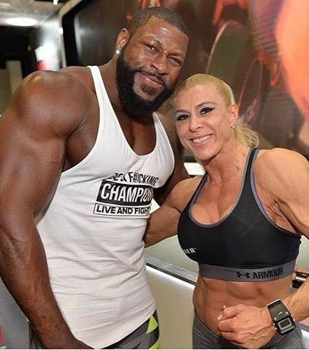 Regiane Da Silva Botthof posing with Edgard John-Augustin for the photo