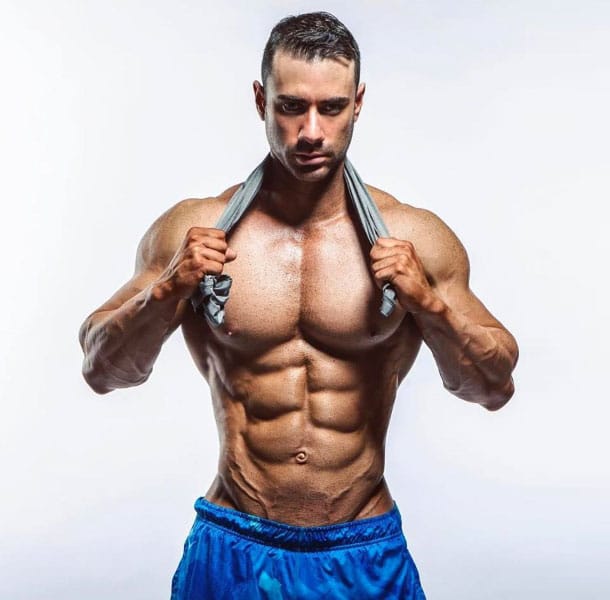 Alex Carneiro showing off his shredded physique.