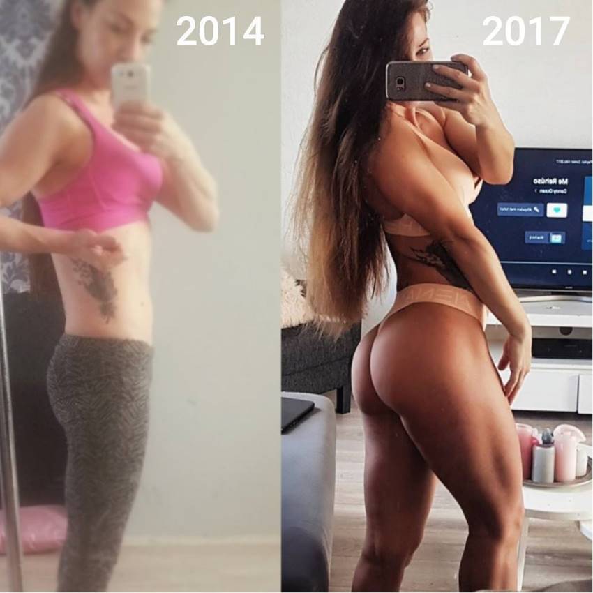 Anna Delyla transformation before-after she started her fitness journey