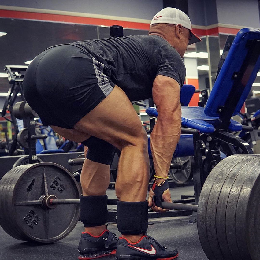 Anthony Perez performing a deadlift in the gym.