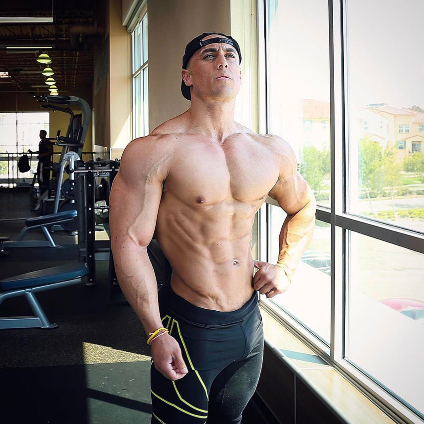 Anthony Perez posing in the gym.