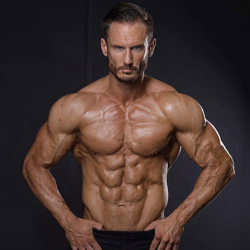 Dave Cunningham showing off his shredded physique.