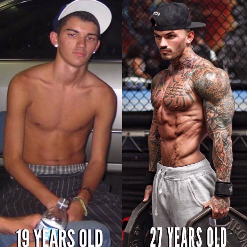 Devin Physique's transformation from 19 years old to 27 years old