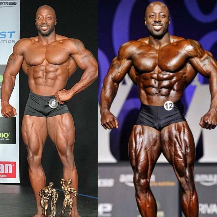 George Peterson transformation on the bodybuilding stage