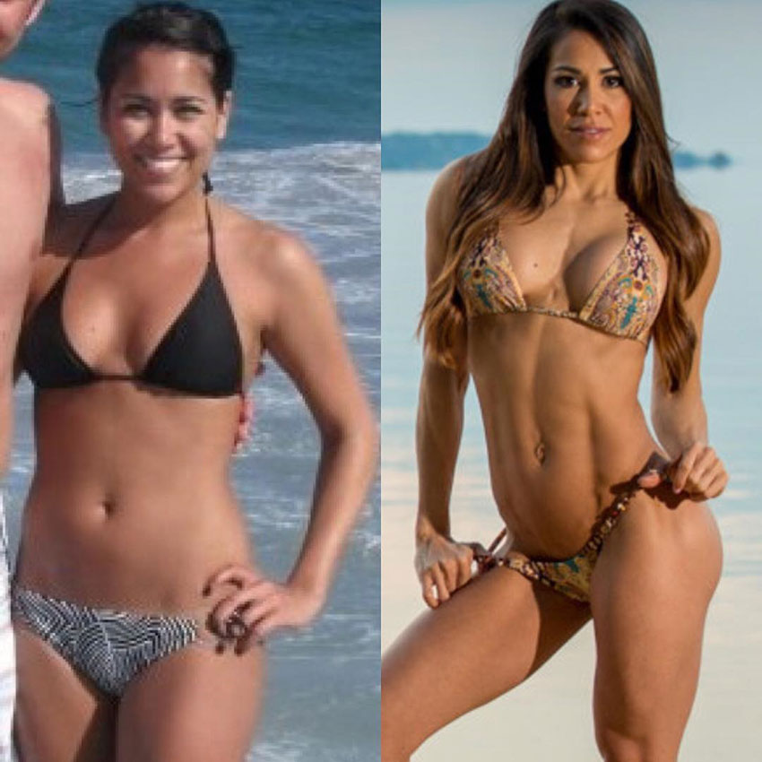 Jennifer Ronzitti before compared to how she looks now.