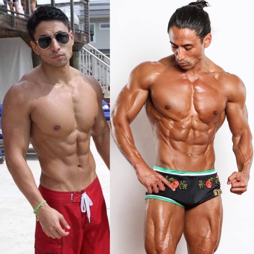 Justin Gonzales transformation before and now