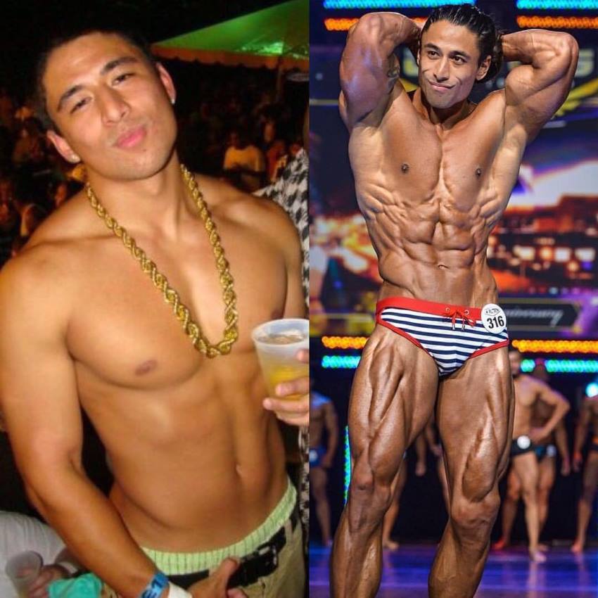 Justin Gonzales' transformation before-after