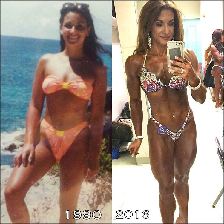 Maggie Corso before compared to how she looks now.