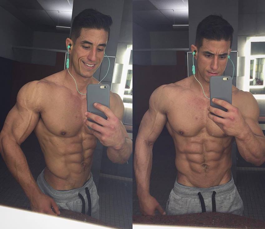 Tomas Echavarria taking a selfie of his awesome ripped upper body