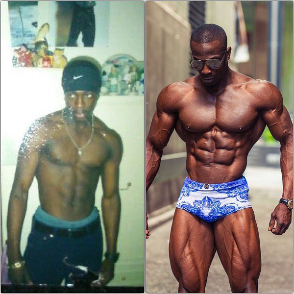 Williams Falade before compared to how he looks now.